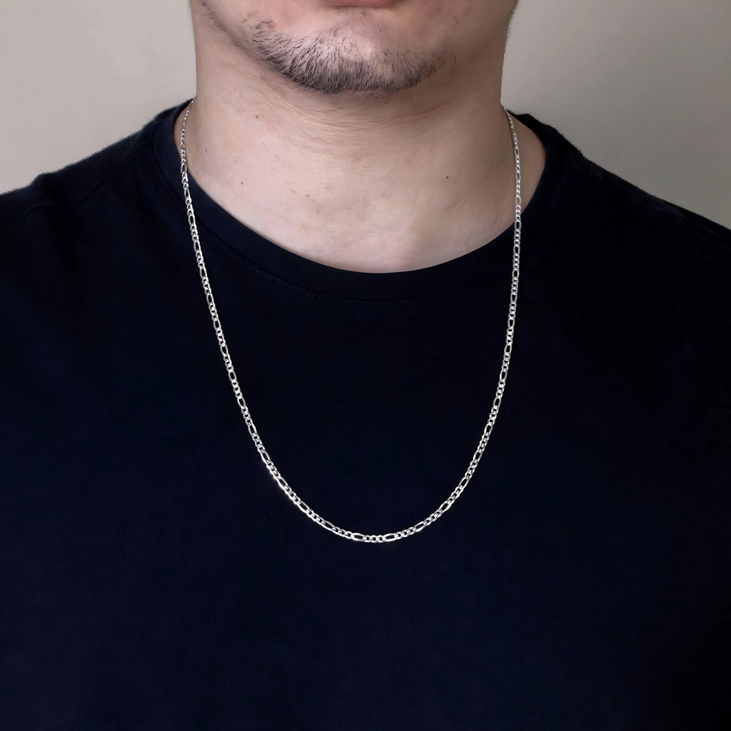 Italian 925 Silver Figaro Links