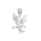 Rhodium-Plated 925 Sterling Silver American Eagle Pendant