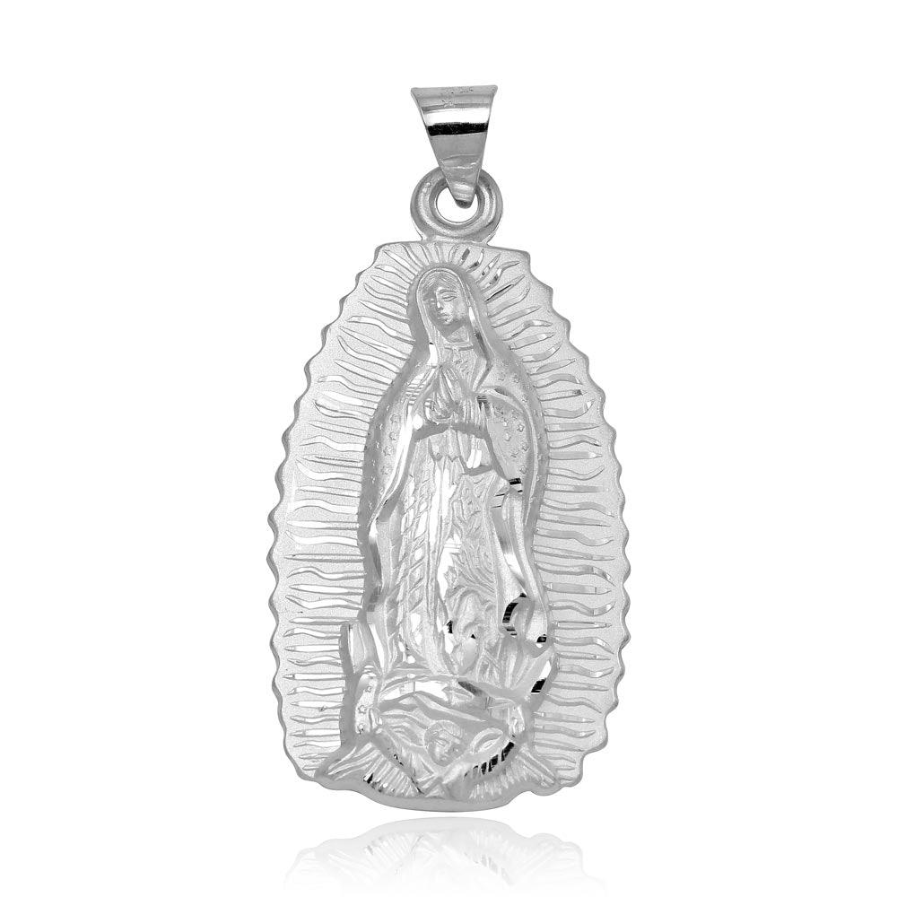 925 Sterling Silver Our Lady of Guadalupe Pendant