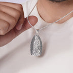 925 Sterling Silver Our Lady of Guadalupe Pendant
