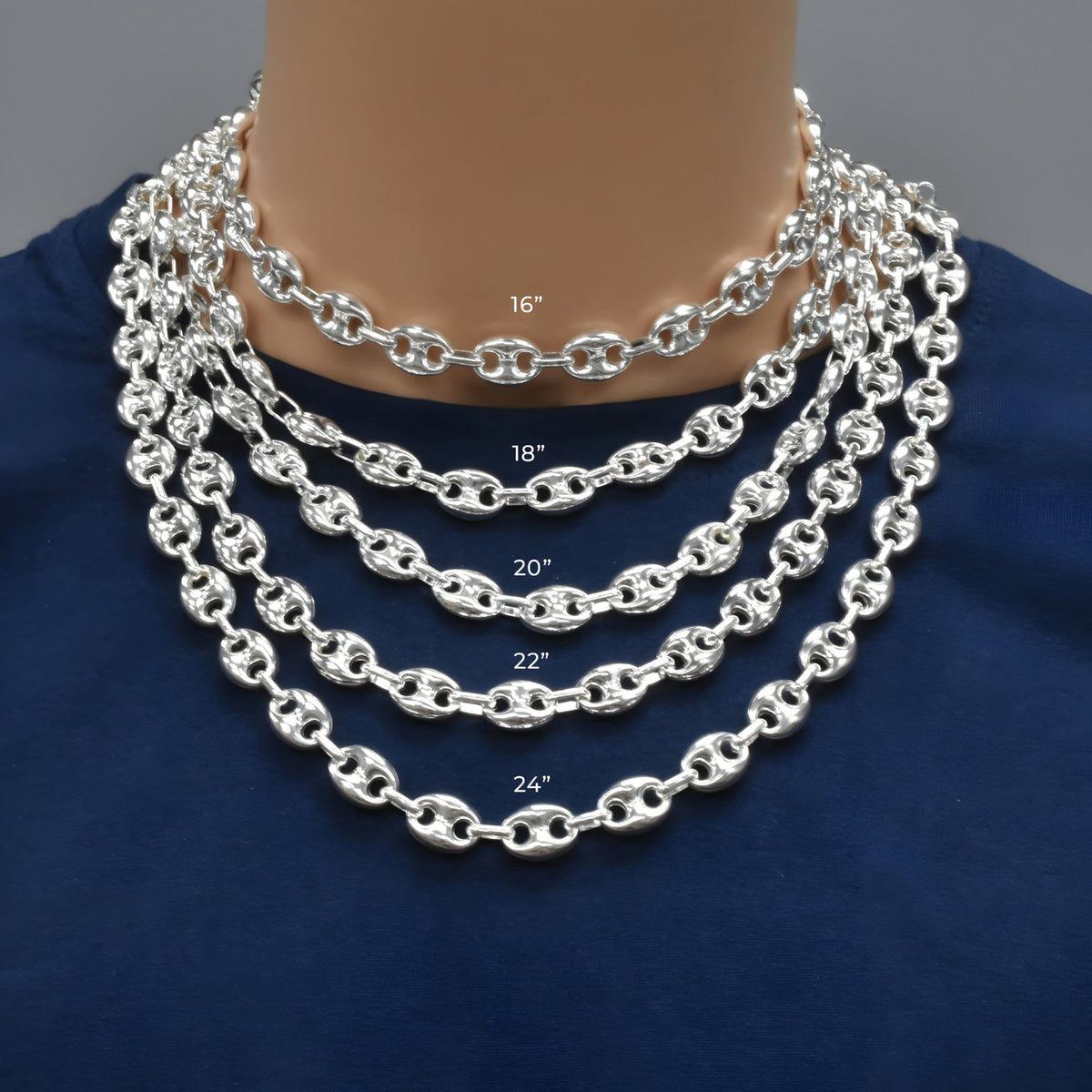 Gucci Puff Italian 925 Silver Chain/Bracelet