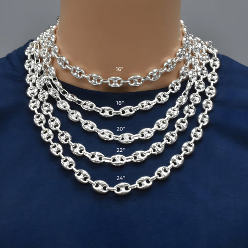 Gucci Puff Italian 925 Silver Chain/Bracelet