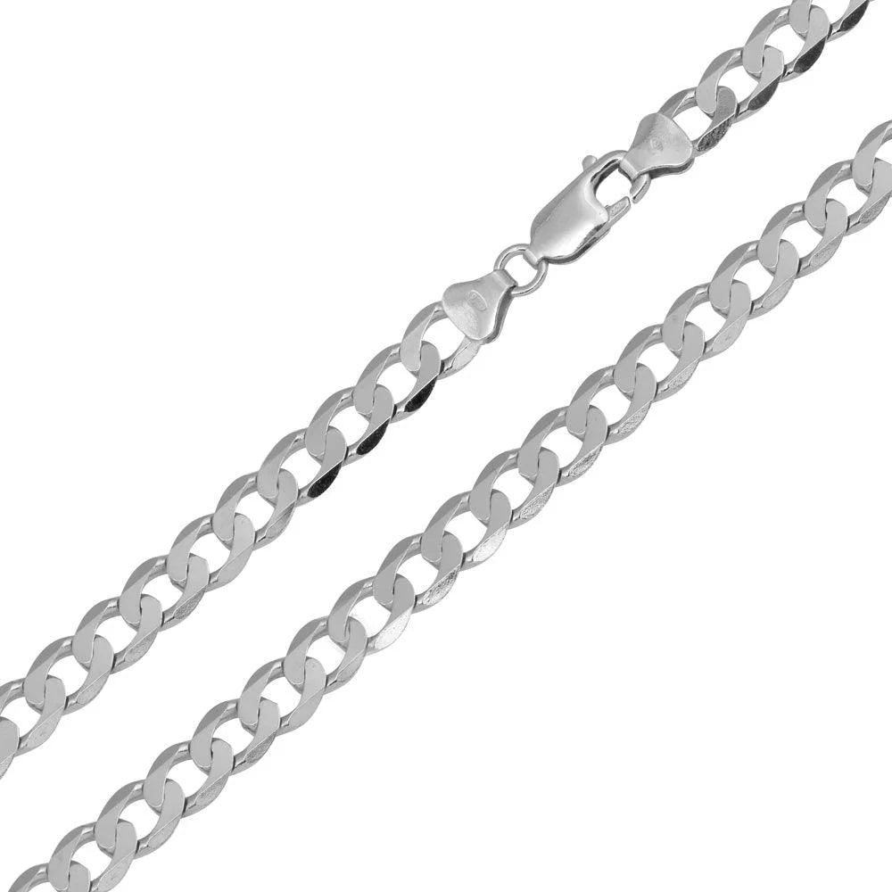 Italian 925 Silver Flat Curb Links