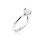 Rhodium 925 Silver Moissanite 1ct Solitaire Ring