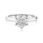 Rhodium 925 Silver Moissanite 1ct Solitaire Ring