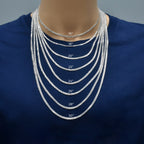 Italian 925 Silver Flat Curb Links