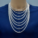 Italian 925 Silver Flat Curb Links