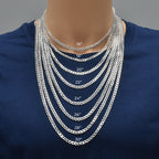 Italian 925 Silver Flat Curb Links