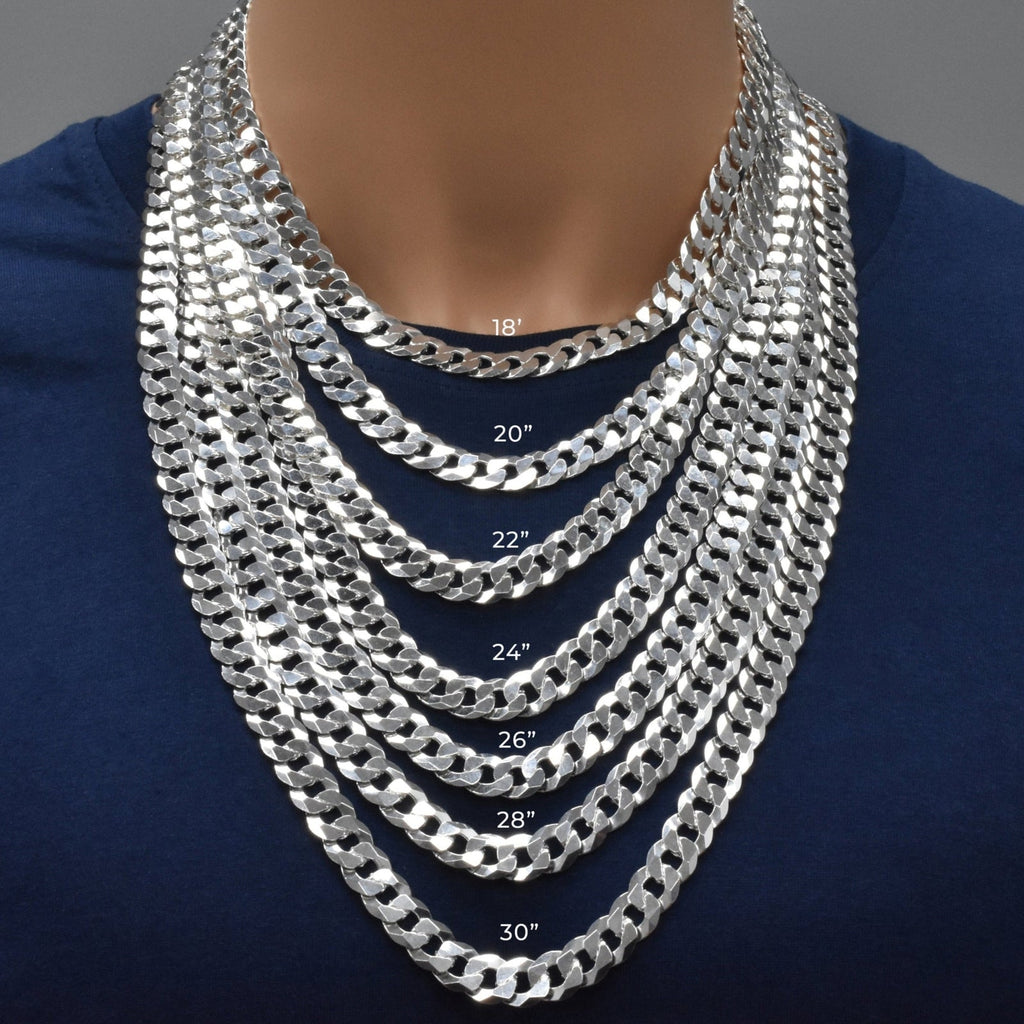 Italian 925 Silver Flat Curb Links