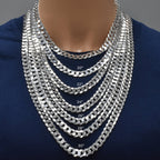 Italian 925 Silver Flat Curb Links