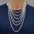 Italian 925 Silver Lobster Clasp Miami Cuban Links