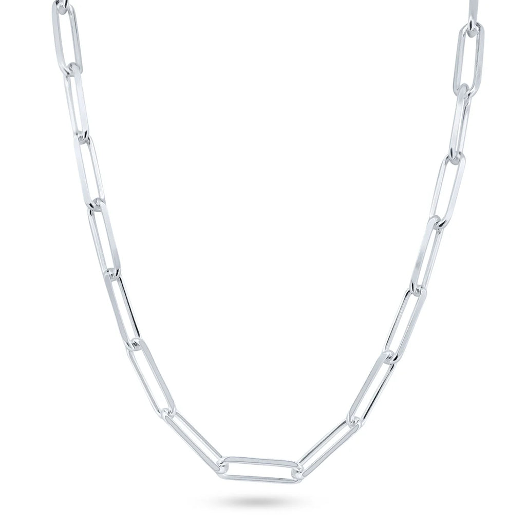 Italian 925 Silver Paperclip Links