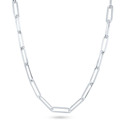 Italian 925 Silver Paperclip Links