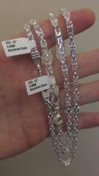 Italian 925 Silver Square Byzantine Links