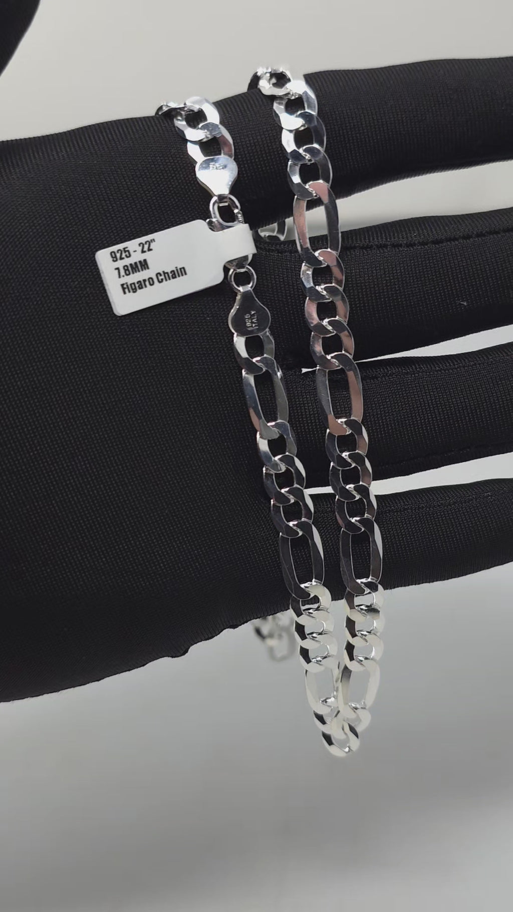 Italian 925 Silver Figaro Links