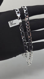 Italian 925 Silver Figaro Links